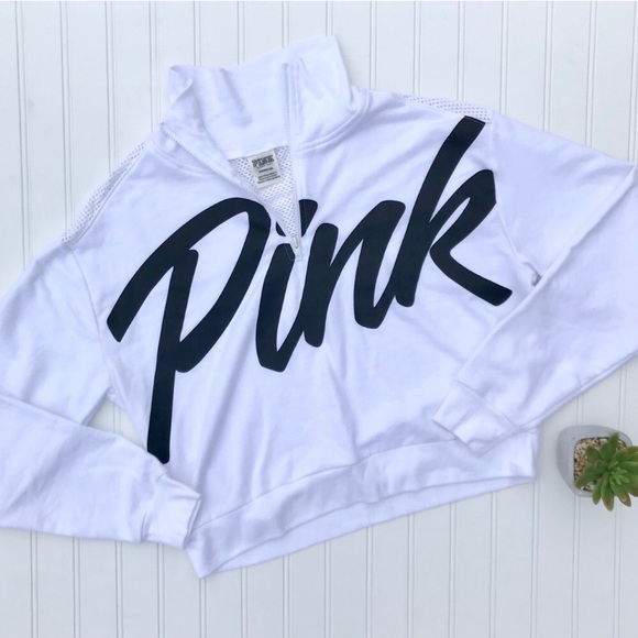 PINK Victoria's Secret Tops - VS PINK• mesh inset sweatshirt